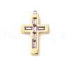 304 Stainless Steel Rhinestone Pendants STAS-L022-085G-07-1