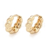 Twist Brass Hoop Earrings EJEW-Z102-09G-4