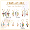 12Pcs 6 Style Alloy Enamel Lollipop Ice Cream Charm Locking Stitch Marker HJEW-PH01568-2