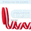 GOMAKERER 25 Yards Polyester Striped Ribbons OCOR-GO0001-29E-2