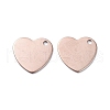 201 Stainless Steel Charms STAS-H191-01C-RG-1