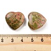 Mother's Day Gifts Heart Natural Unakite Palm Stones G-C134-06A-12-3