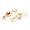 Brass Micro Pave Cubic Zirconia and Enamel Pendants KK-T074-67G-02-2