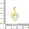 Brass Micro Pave Clear Cubic Zirconia Pendants KK-S510-31G-05-3