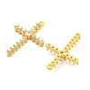 Brass Pave Cubic Zirconia Pendants KK-M286-10G-2