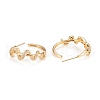 Brass Micro Pave Cubic Zirconia Stud Earrings ZIRC-Q025-07G-2