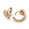 Brass Micro Pave Cubic Zirconia Hoop Earrings for Women EJEW-M238-23KCG-2