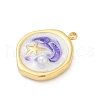 Ocean Theme 304 Stainless Steel Enamel Pendants STAS-Q352-03G-G-2