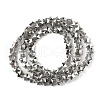 Electroplate Transparent Glass Beads Strands EGLA-U004-03A-PL02-2