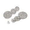 Brass Micro Pave Cubic Zirconia Stud Earrings EJEW-B046-23P-2