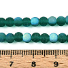 Frosted Transparent Glass Beads Strands GLAA-T032-T4mm-MBB21-4