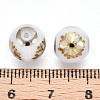 Christmas Opaque Glass Beads X-EGLA-R113-01C-3