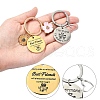 Alloy Enamel & 304 Stainless Steel Keychain KEYC-YW00094-01-5