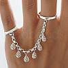 Brass Pave Cubic Zirconia Finger Rings for Women JM9814-1-2