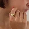 Stylish Leaf Stainless Steel Ethnic Cuff Rings UG5209-2