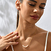 Elegant Natural Freshwater Pearl Rice Beaded Metal Chain Necklaces for Women XK5960-1