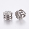 Brass Micro Pave Cubic Zirconia European Beads OPDL-P001-26-2