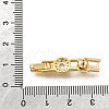 Brass Micro Pave Clear Cubic Zirconia Fold Over Clasps KK-R222-04G-3