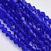 Faceted Bicone Glass Beads Strands EGLA-P017-4mm-08-1