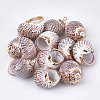 Electroplate Spiral Shell Pendants X-SSHEL-T009-20-1