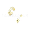 2Pcs Adjustable Retro Iron Flower Cuff Toe Ring Sets II7704-4