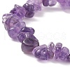Natural Gemstone Chips Stretch Bracelet with Alloy Lotus Charms for Men Women BJEW-JB08624-6