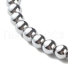 Heart Brass Micro Pave Cubic Zirconia Braided Bead Bracelets Set for Teen Girl Women BJEW-JB07044-8