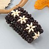 Bohemia & Ethnic Style Wood Stretch Bracelets for Women WG33998-09-1