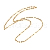 Ion Plating(IP) 304 Stainless Steel Cable Chain Necklaces for Women Men X-STAS-M102-68G-4