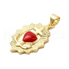 Brass Enamel Pendants KK-P303-08A-G-2