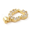 Rack Plating Brass Micro Pave Clear Cubic Zirconia Pendants KK-Q784-15G-3