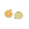 Brass Enamel Pendants KK-H072-14G-03-2
