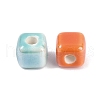 Handmade Porcelain Electroplated Beads PORC-R003-05-2