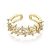 Brass Micro Pave Clear Cubic Zirconia Cuff Rings RJEW-S044-088-NF-3