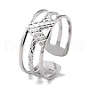 Unisex 304 Stainless Steel Wide Band Finger Rings RJEW-L102-01P-3