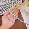 Rectangle Plastic Beaded Trimming DIY-WH0656-36A-3