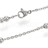 304 Stainless Steel Cable Chain Necklaces NJEW-M183-06P-3