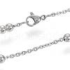 Non-Tarnish 304 Stainless Steel Cable Chain Necklaces NJEW-M183-06P-3