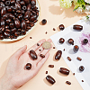 AHADERMAKER 250Pcs 5 Styles Dyed Natural Wood Beads WOOD-GA0001-40-3