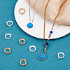 SUPERFINDINGS 10Pcs 2 Colors Electroplating Brass Pendant Cabochon Settings KK-FH0007-83-5