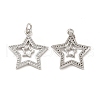 Brass Micro Pave Cubic Zirconia Pendants KK-E068-VB106-1