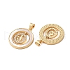 Brass Micro Pave Cubic Zirconia Pendants KK-U070-02E-G-2
