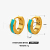 304 Stainless Steel Enamel Hoop Earrings FS-WG74D91-04-1