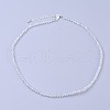 Natural White Topaz Beaded Necklaces NJEW-K114-B-A09-1