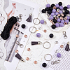 FIBLOOM DIY Silicone Beads Keychain Making Kits DIY-FI0001-16-4