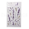 Flower Pattern Waterproof Self Adhesive Hot Stamping Stickers DIY-I063-07-1
