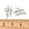 Rack Plating Brass Micro Pave Clear Cubic Zirconia Pendants KK-B093-01F-P-3