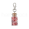 6Pcs Glass Wishing Bottle inside Lampwork & Glass Seed Beads Pendant Decorations HJEW-JM03260-4