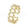 Hexagon 304 Stainless Steel Open Cuff Ring for Women RJEW-Z083-03G-02-4