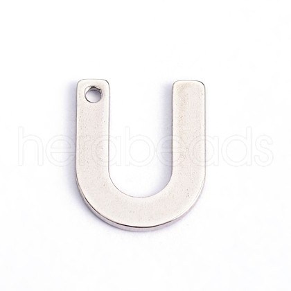 Tarnish Resistant 304 Stainless Steel Letter Charms STAS-O072-U-1